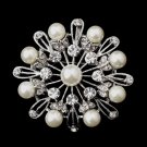 Silver Ivory Pearl Brooch 144