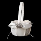 Flower Girl Basket 17 with Silver Clear Vintage Victorian Brooch 8007