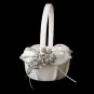 Flower Girl Basket 17 with Silver Clear Vintage Flower Brooch 85