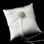 Ring Pillow 11 with Pearl & Rhinestone Floral Brooch 30