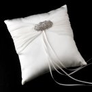 Ring Pillow 11 with Antique Silver Clear Brooch 3163