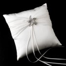 Ring Pillow 11 with Silver Clear Beach Starfish Brooch 3177