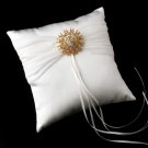Ring Pillow 11 with Silver Clear Sun Brooch 3179
