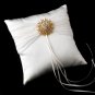 Ring Pillow 11 with Silver Clear Sun Brooch 3179