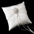 Ring Pillow 11 with Silver Clear Dangle Pear Brooch 3438