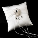 Ring Pillow 11 with Vintage Crystal & Rhinestone Dangle Brooch 8777