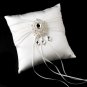 Ring Pillow 11 with Vintage Crystal & Rhinestone Dangle Brooch 8777