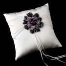 Ring Pillow 11 with Crystal & Rhinestone Floral Brooch 8779