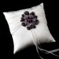 Ring Pillow 11 with Crystal & Rhinestone Floral Brooch 8779