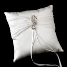 Ring Pillow 11 with Silver Clear AB Beach Seahorse Brooch 89