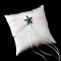 Ring Pillow 11 with Silver Green AB/Silver Clear Beach Starfish Brooch 90