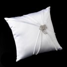 Ring Pillow 16 with Silver Clear Beach Palm Tree Brooch 75