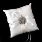 Ring Pillow 17 with Silver Clear Floral Starfish Brooch 15