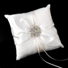 Ring Pillow 17 with Wreath Rhinestones Brooch 19
