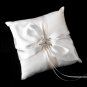 Ring Pillow 17 with Silver Clear Winter Snowflake Brooch 30326