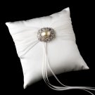 Ring Pillow 11 with Antique Ivory Oval Pearl Brooch 134