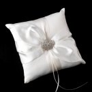 Ring Pillow 17 with Silver Clear Vintage Victorian Brooch 8007