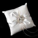 Ring Pillow 17 with Silver Clear Princess & Pear Crystal Brooch 84