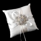Ring Pillow 17 with Silver AB Floral Brooch 8779