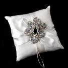 Ring Pillow 17 with Silver AB Marquise Crystal & Rhinestone Brooch 8798