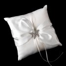 Ring Pillow 17 with Silver Clear Crystal Starfish Brooch 93