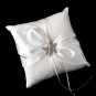 Ring Pillow 17 with Silver Clear Crystal Starfish Brooch 93