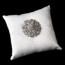 Ring Pillow 9 with Silver Clear AB Swirl Rhinestone Brooch 79
