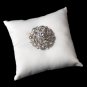 Ring Pillow 9 with Silver Clear AB Swirl Rhinestone Brooch 79