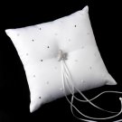 Ring Pillow 92 with Silver Clear Beach Starfish Brooch 3168