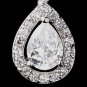 Antique Silver Clear CZ Crystal Bridal Earrings 8919