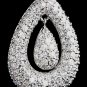 Antique Silver Clear CZ Crystal Earrings 8925