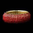 Gold Red Stretch Bracelet 8802