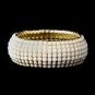Gold White Stretch Bracelet 8802