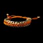 Gold Orange Fashion Braided Bracelet 8860