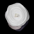 Ivory Flower Sophistication Hair Clip with Faux Pearl Accents 9940