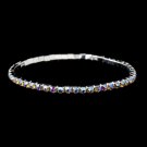 Silver AB Rhinestone Anklet 2