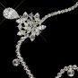Silver Clear Round Rhinestone Kim Kardashian Inspired Floral Bridal Headband Headpiece 1861