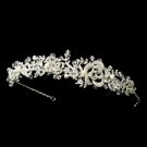 Antique Silver Freshwater Pearl & Crystal Bead Swirl Headband Headpiece 860