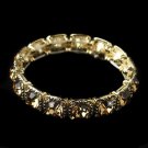 Gold Topaz Rhinestone Stretch Bracelet 964