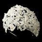 Exquisite Ivory Russian Tulle Cap Headband of Pearls & Rhinestones 9603