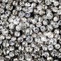 Antique Silver Clear Rhinestone Necklace & Earrings Set 9963