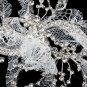 Delicate Lace & Rhinestone Bridal Leaf Hair Clip 9632
