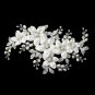 Silver Ivory Freshwater Pearl & Rhinestone Flower Hair Clip 9636