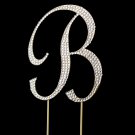 Completely Covered ~ Swarovski Crystal Wedding Cake Topper ~ Letter B ~ Gold