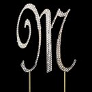 Completely Covered ~ Swarovski Crystal Wedding Cake Topper ~ Letter M ~ Gold
