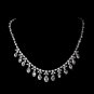 Silver Clear CZ Crystal Dangle Necklace 9005
