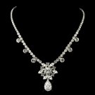 Silver Clear "Kim Kardashian" Inspired CZ Crystal Necklace 1538