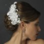 Fabric Flower Rhinestone Clip 1171