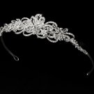 Silver Plated Floral Swarovski Tiara HP 7324