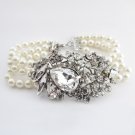 Antique Silver Ivory Bracelet 9885